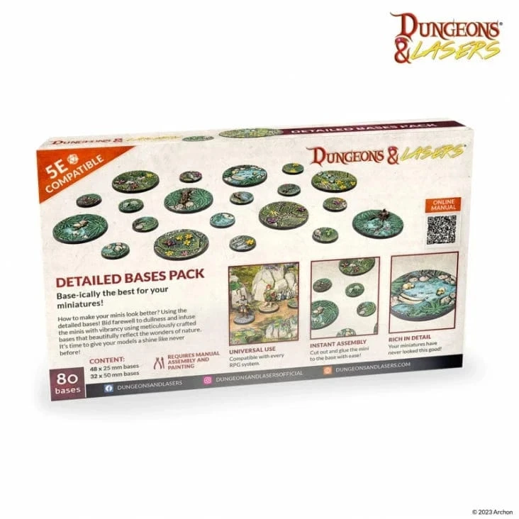 Dungeons & Lasers: Miniatures - Detailed Bases Pack - Image 2