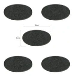 Games Workshop 60x35mm Oval Bases X5