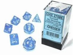 ASMODEE Borealis® Sky Blue/White Luminary™ 7-Die Set