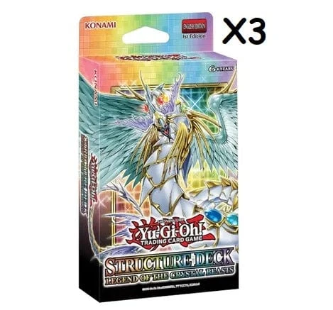 Konami Yu-Gi-Oh! Structure Deck: Legend Of The Crystal Beasts (Set Of 3)